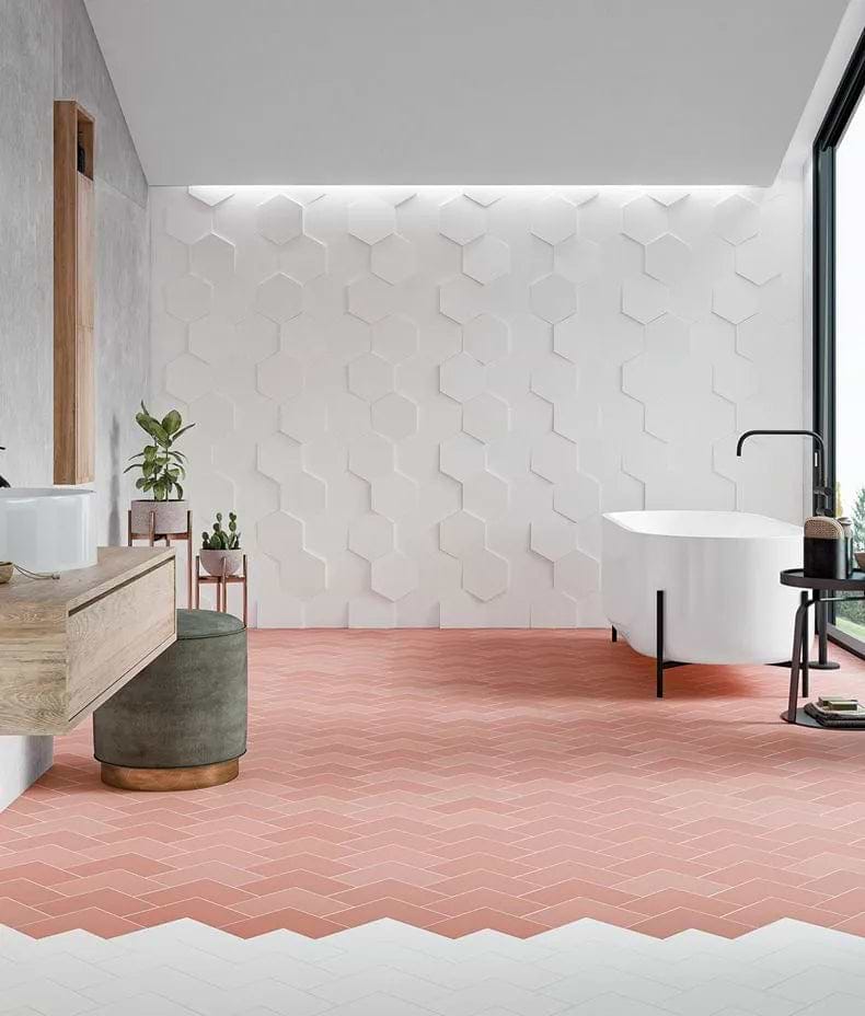 Abstract Porcelain White - Hyperion Tiles