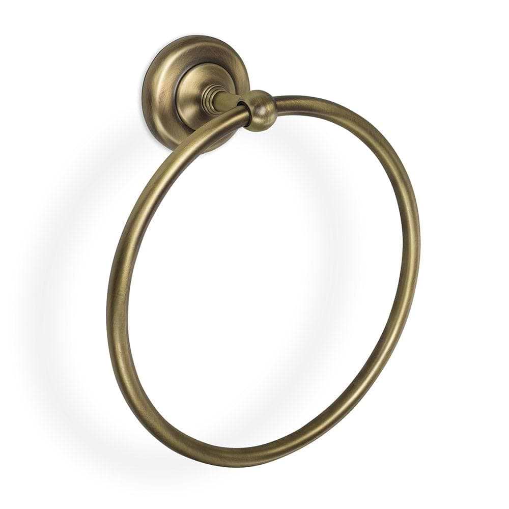 Albany Towel Ring Aged Brass - Hyperion Tiles
