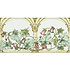 Arch And Ivy Pink Classical Decorative Border on Brilliant White - Hyperion Tiles