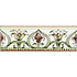 Art Nouveau Lily Green Classical Decorative Border on Brilliant White - Hyperion Tiles
