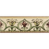 Art Nouveau Lily, Green Classical Decorative Border, on Colonial White - Hyperion Tiles