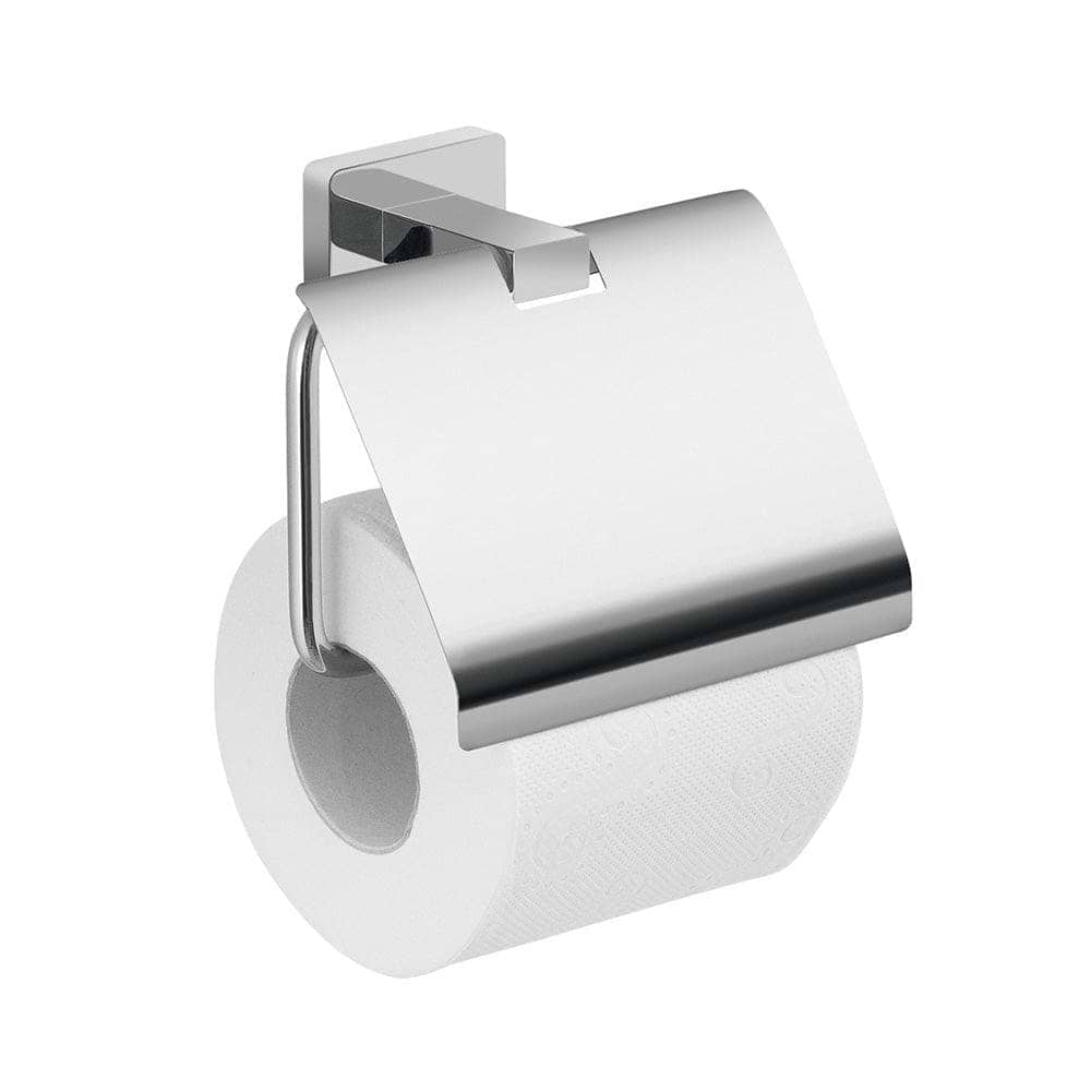 Atena Toilet Roll Holder with Flap Chrome - Hyperion Tiles