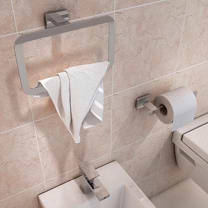 Atena Towel Ring Chrome - Hyperion Tiles