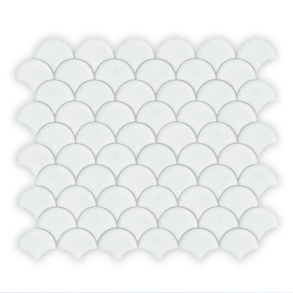 Aurora Fan White Mosaic - Hyperion Tiles