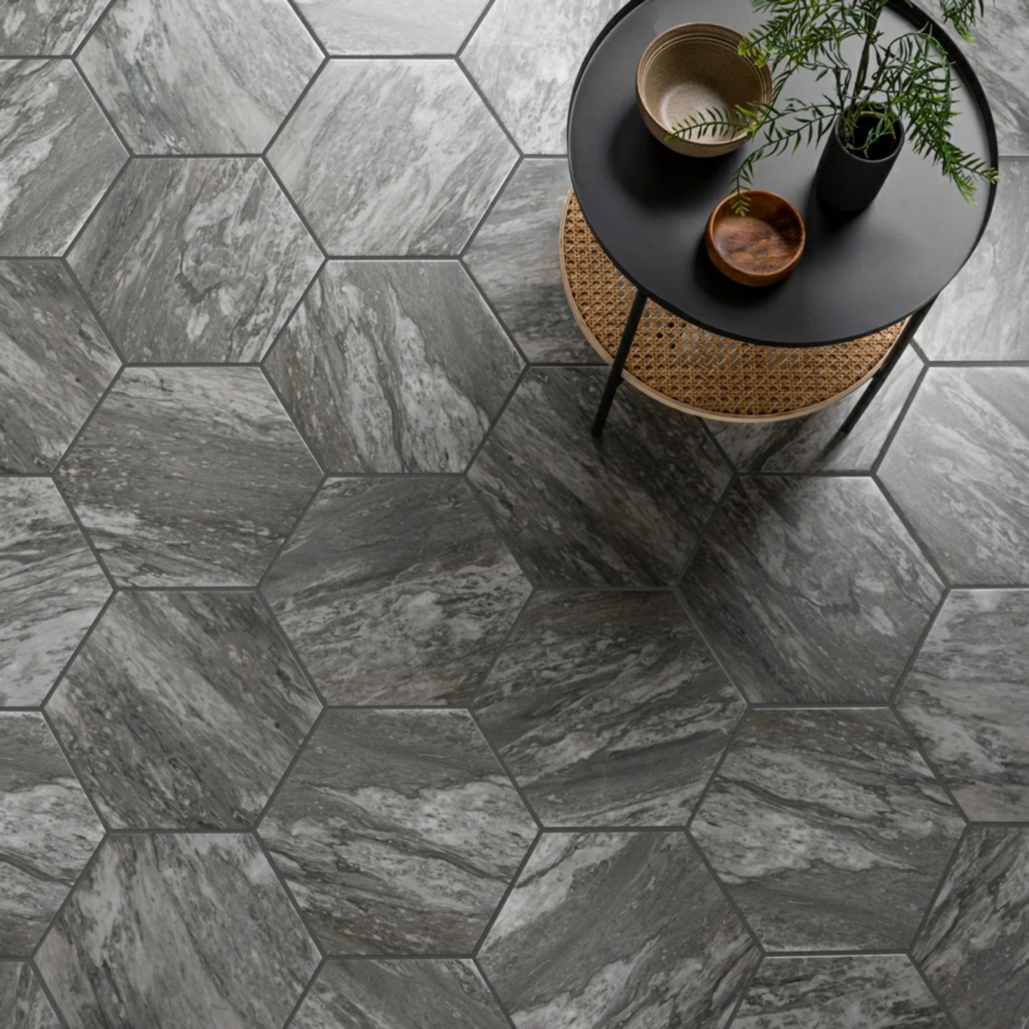 Bardiglio Hexagon - Hyperion Tiles