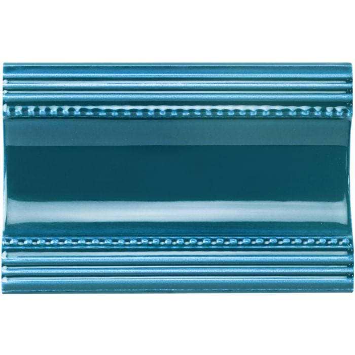 Baroque Blue Plain Cornice - Hyperion Tiles