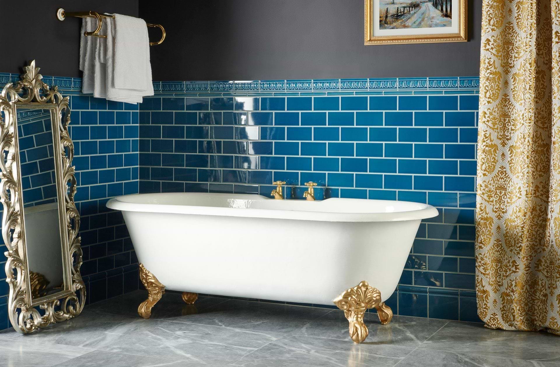 Baroque Blue Skirting Tile - Hyperion Tiles
