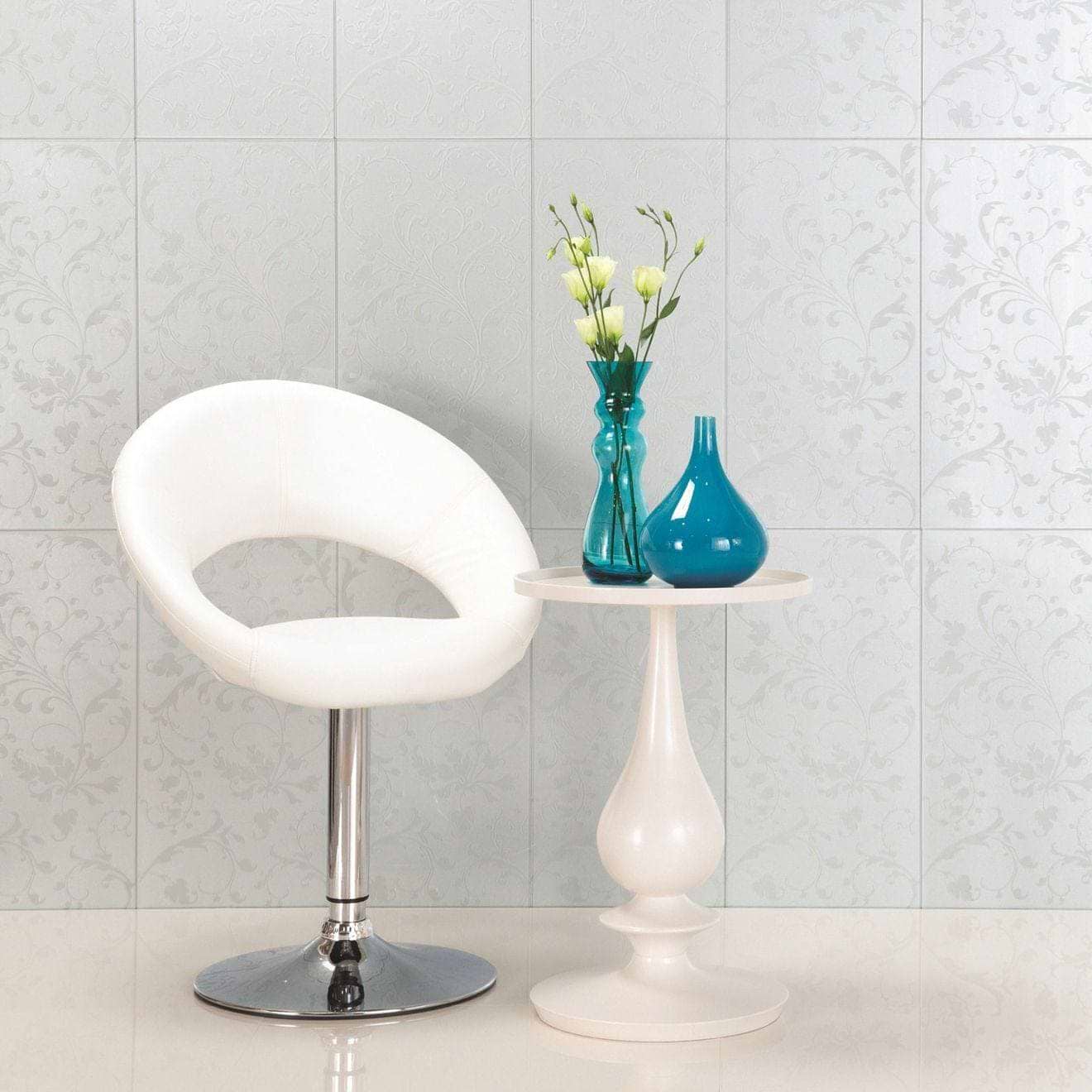 Beauville Silver Decorative Glass - Hyperion Tiles