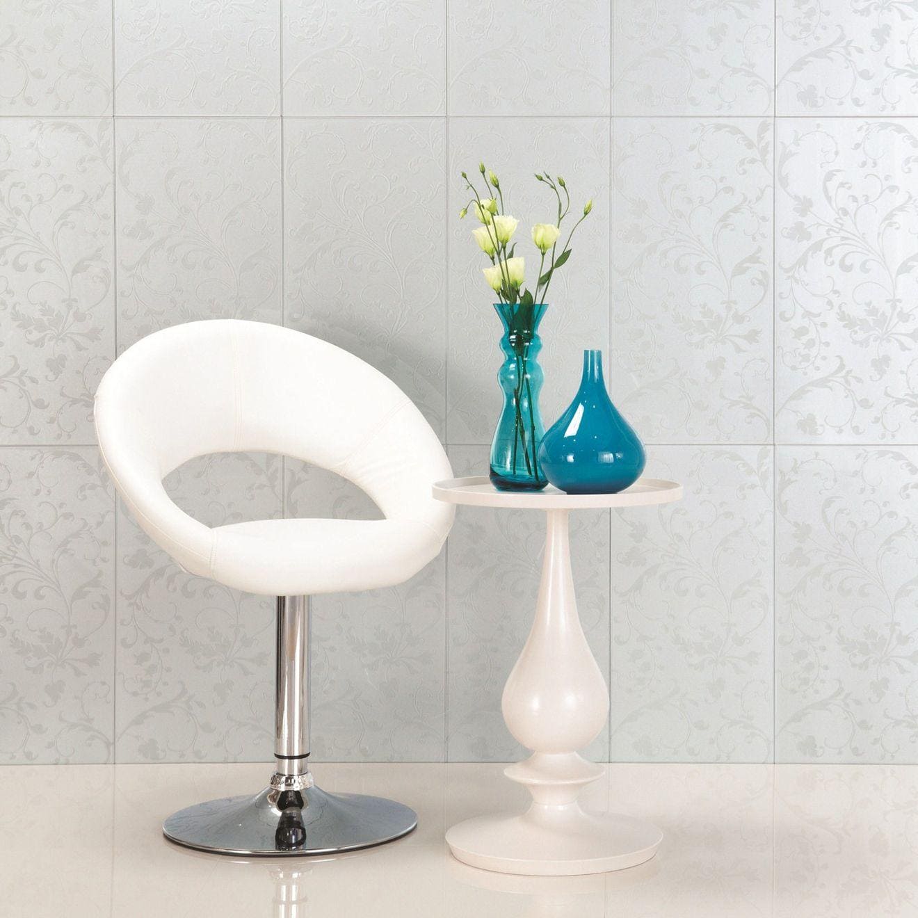 Beauville Silver Decorative Glass - Hyperion Tiles