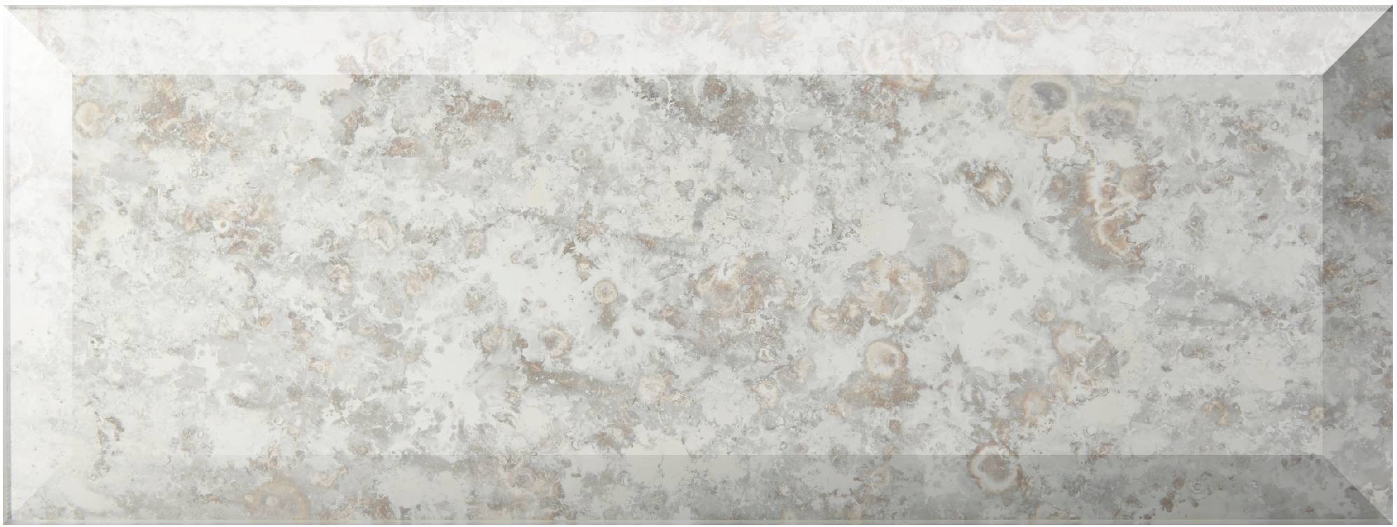 Bevelled Brick Antique Mirror White - Hyperion Tiles