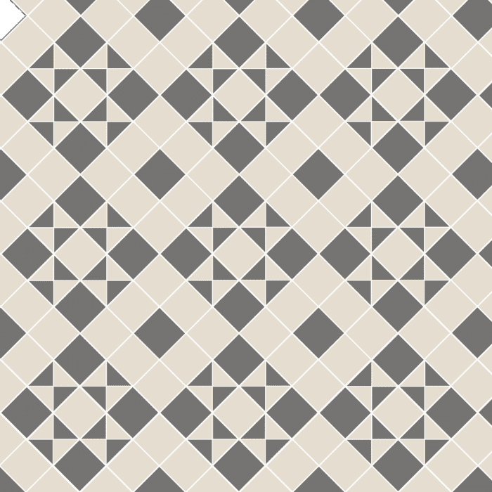 Braemar Revival Grey and Dover White - Hyperion Tiles