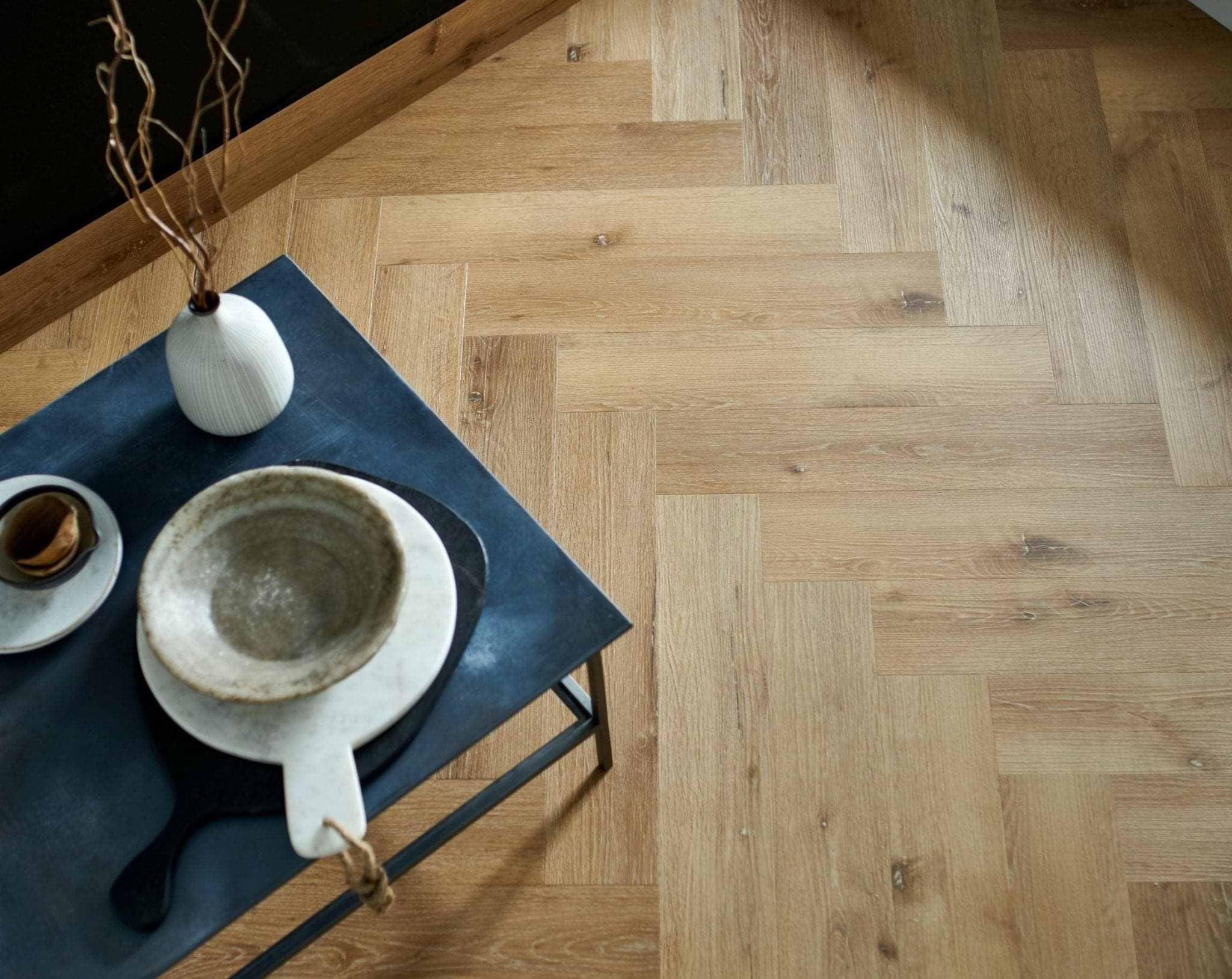 Brecon Blanche Oak Herringbone - Hyperion Tiles