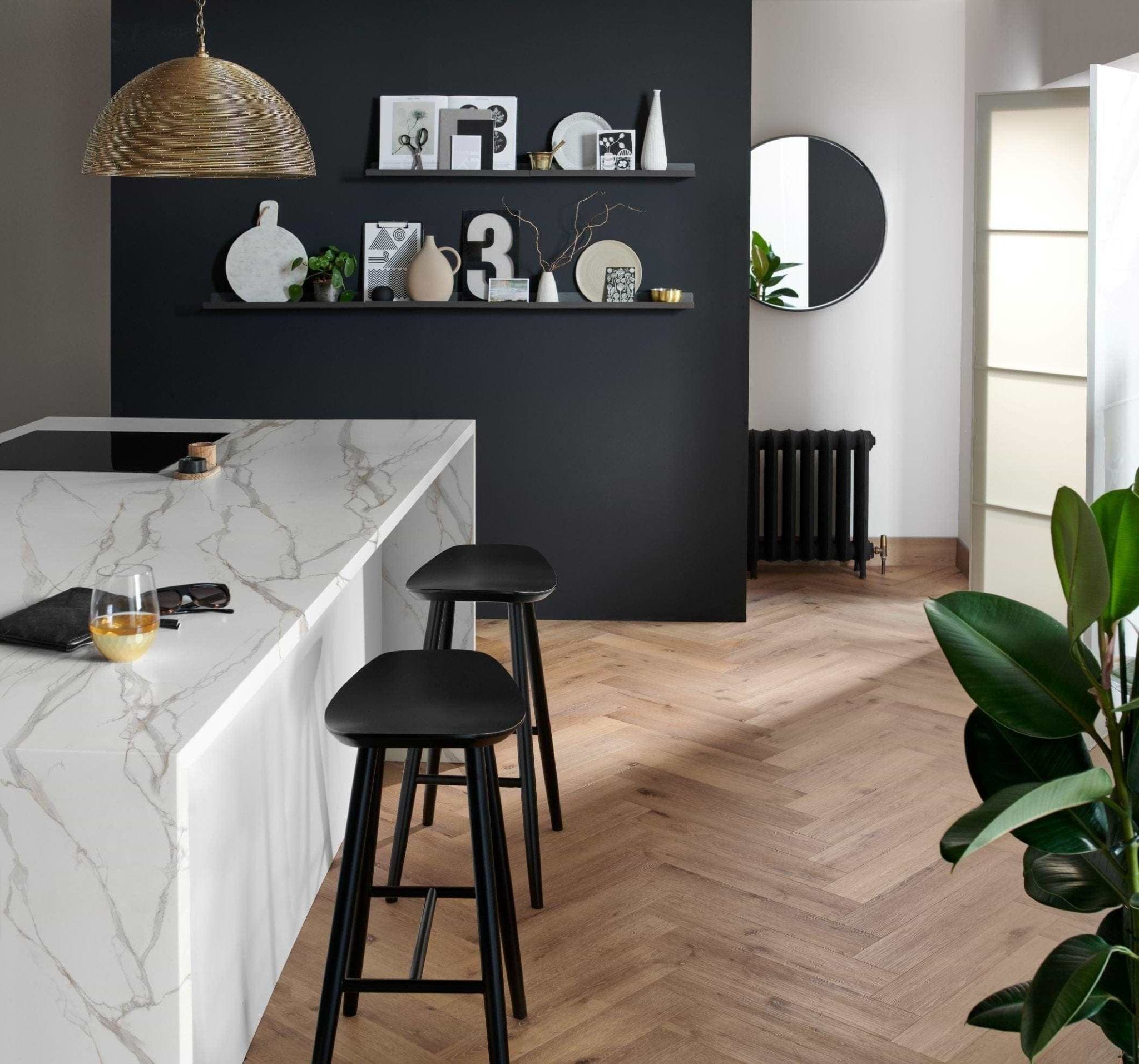Brecon Blanche Oak Herringbone - Hyperion Tiles