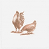 Brood of Chickens Sepia on Cotton - Hyperion Tiles