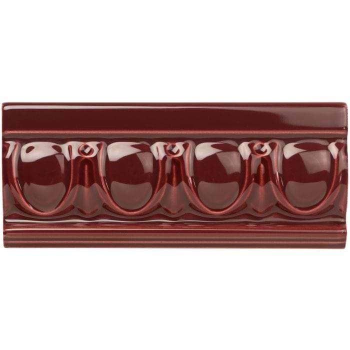 Burgundy Egg &amp; Dart Moulding - Hyperion Tiles