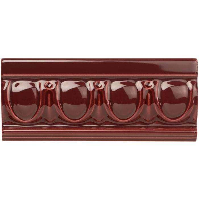 Burgundy Egg &amp; Dart Moulding - Hyperion Tiles