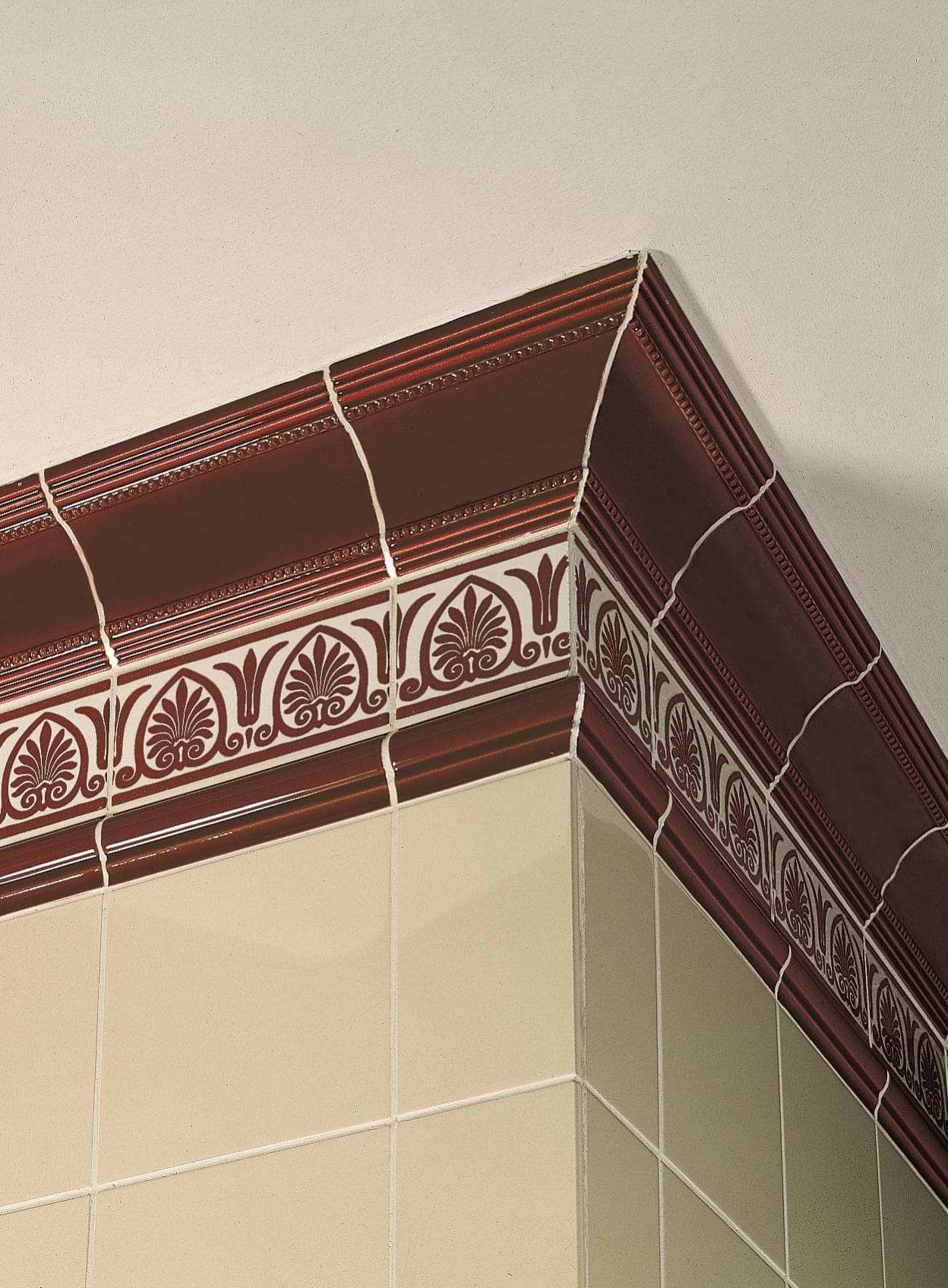 Burgundy Plain Cornice - Hyperion Tiles