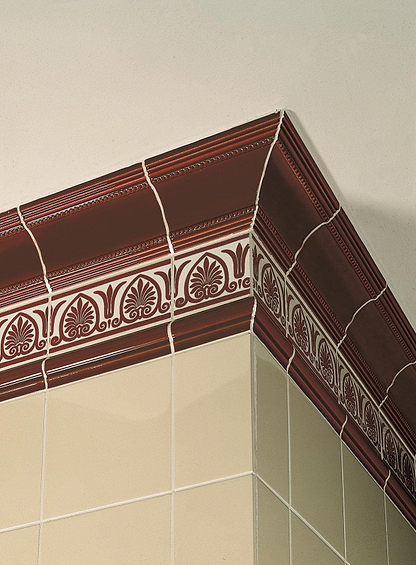 Burgundy Plain Cornice - Hyperion Tiles