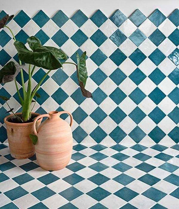 Ca' Pietra Tiles - Handmade 9.9 x 9.9 x 1cm Maroc Porcelain Aquamarine