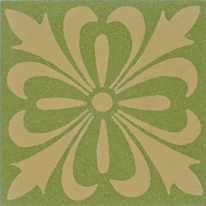 Cardigan Buff on Green - Hyperion Tiles