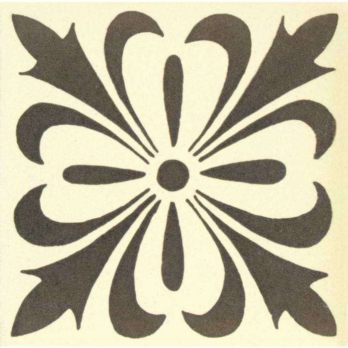 Cardigan Dark Brown on White - Hyperion Tiles