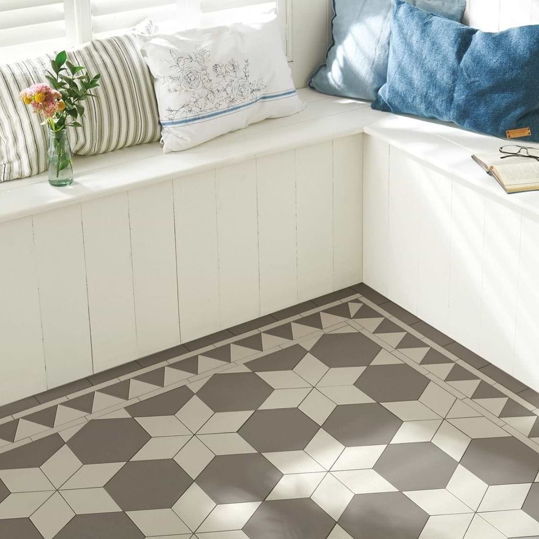 Carlisle Revival Grey and Dover White - Hyperion Tiles