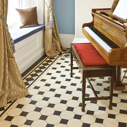 Chesterfield Black and Dover White - Hyperion Tiles