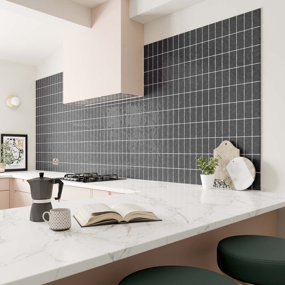 Clay Smoke Ceramic Glazed Wall Tile 65x130mm - Hyperion Tiles