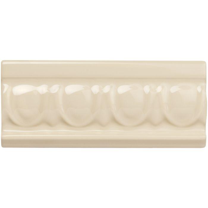 Original Style Tiles - Ceramic 152 x 65mm - Per Piece Colonial White Egg & Dart Moulding