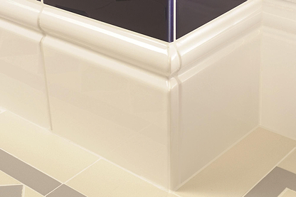 Colonial White Skirting Left Corner - Hyperion Tiles