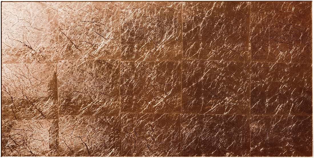 Original Style Tiles - Glass 600 x 300 x 8mm Sold by tile Copper Leaf Bold Decorative Glass