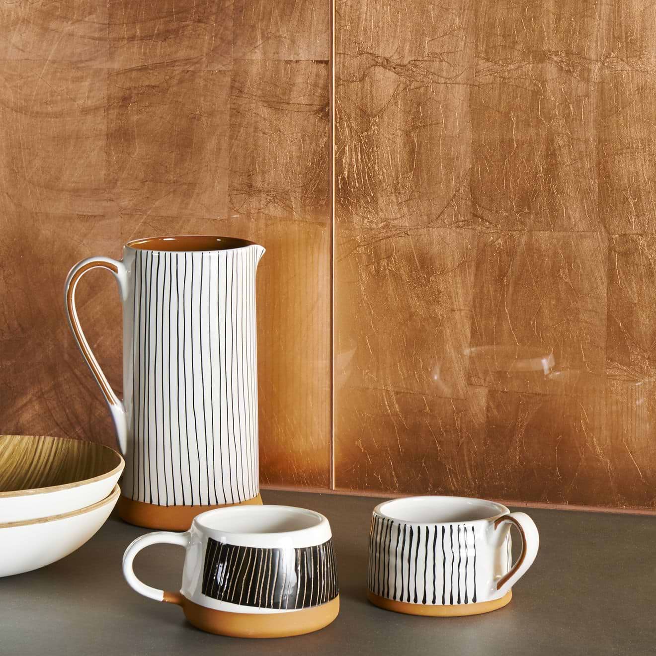 Copper Leaf Decorative Glass - Hyperion Tiles