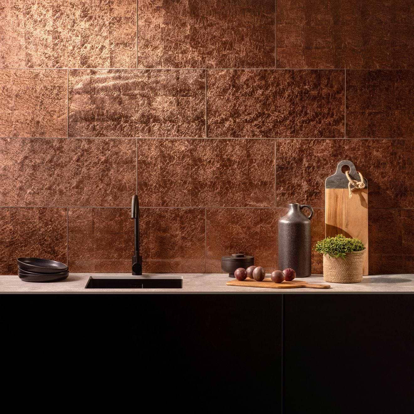 Copper Leaf Ripple - Hyperion Tiles