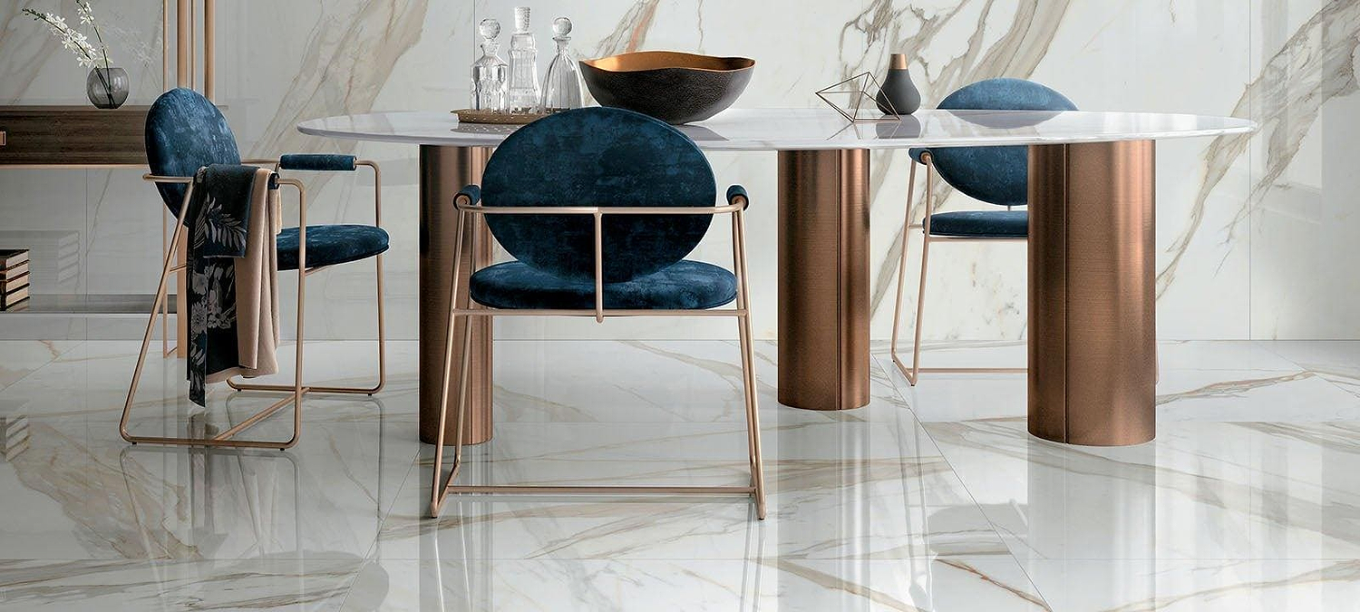 Minoli Tiles – Porcelain 80 x 80 x 0.9cm Cosmopolitan Calacatta Gold Lappato 80 x 80cm