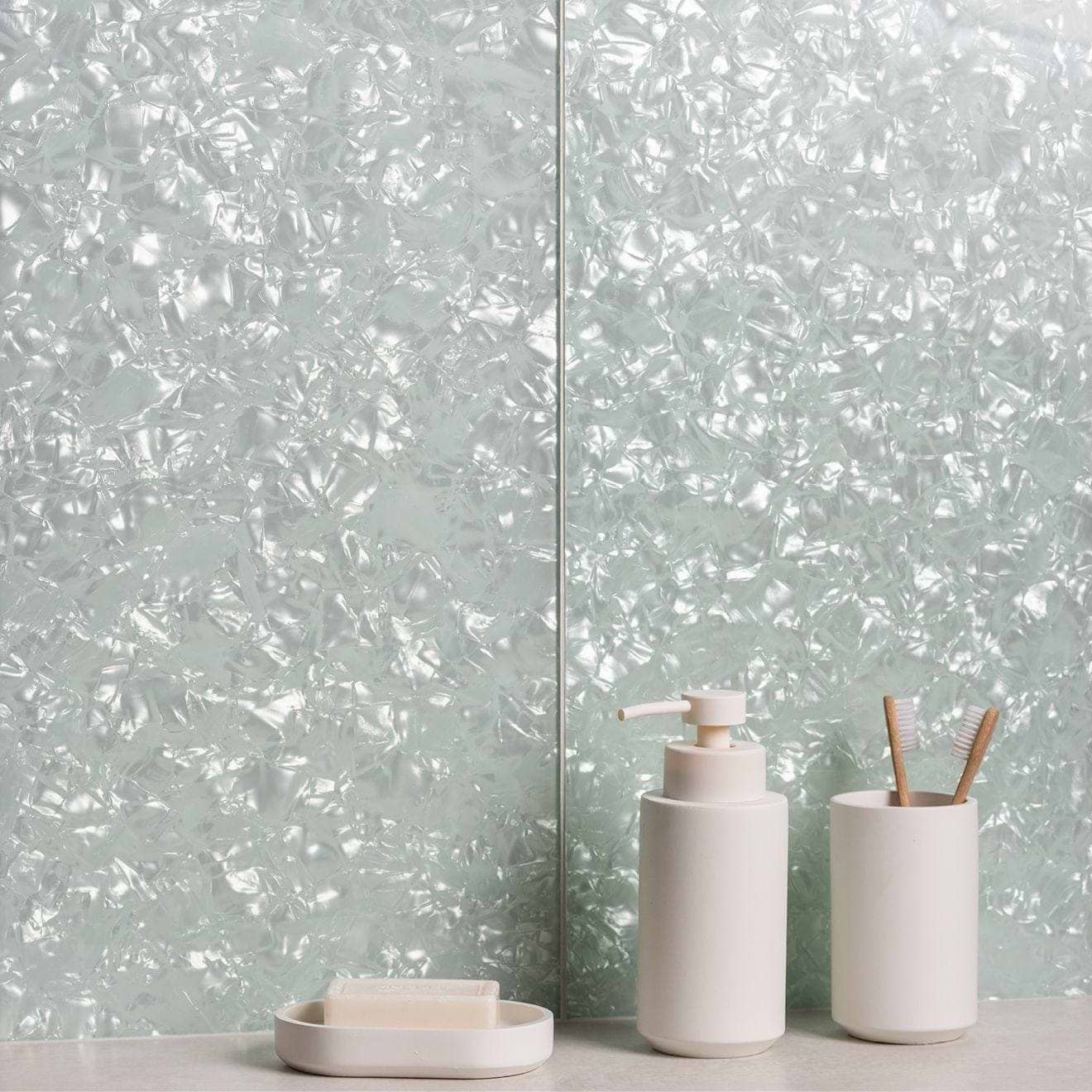 Original Style Tiles - Glass 600 x 300 x 9mm Crushed Pearl Decorative Glass