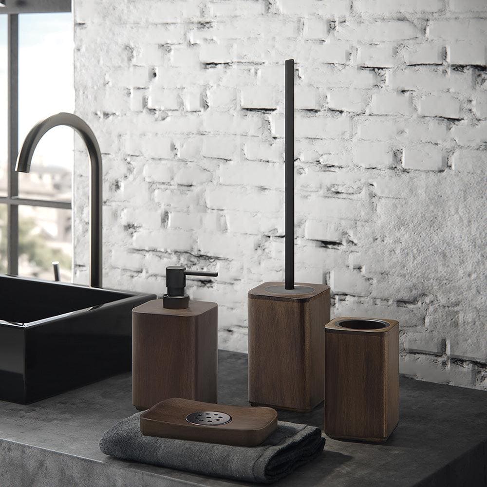 Origins Living Bathroom Accessories 140 x 22 x 80mm Dafne Soap Dish Dark Bamboo