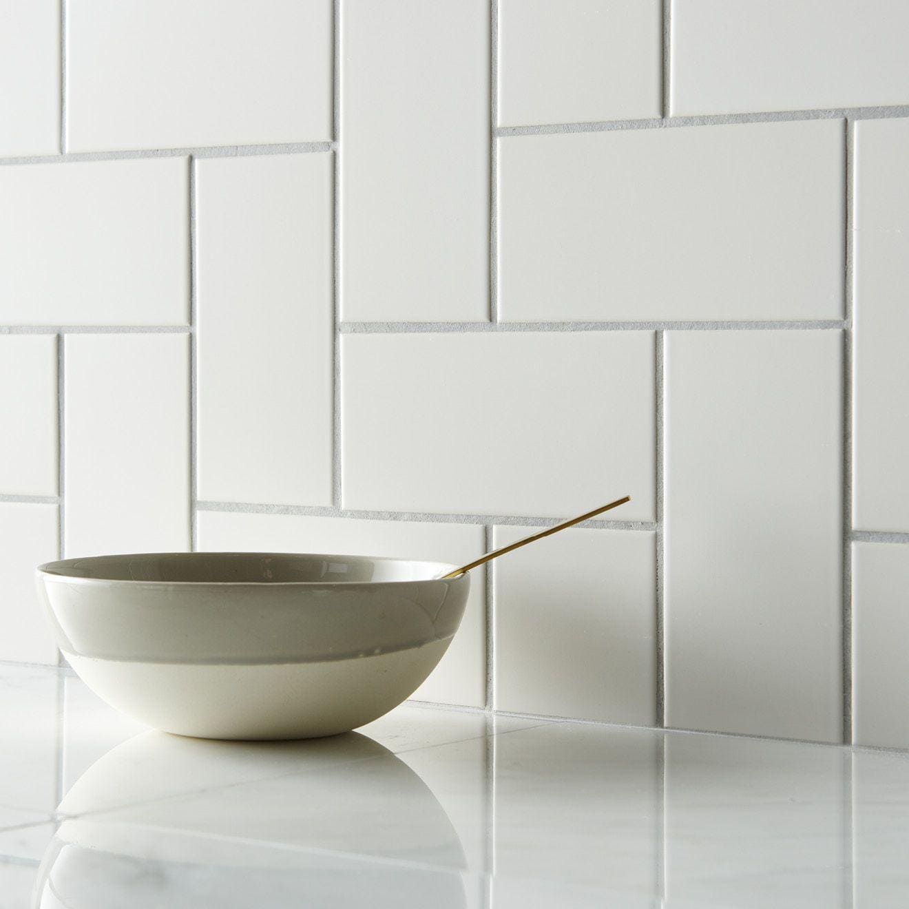 Daisy Satin Half Tile - Hyperion Tiles