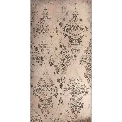 Original Style Tiles - Glass 600 x 300 x 6mm Damask Distressed Rose Gold