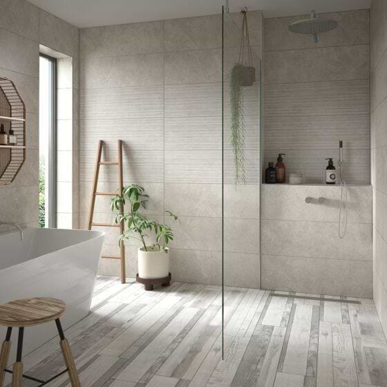 Hyperion Tiles Tiles – Wood Effect 114 x 20 x 1.12cm Sold by 1.14m² Darwin Grey Glazed Porcelain Wood Effect