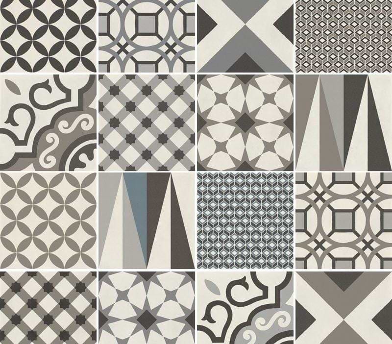 Minoli Wall & Floor Tiles 20 x 20 x 1cm Sold by 0.96m² De-Segni Decor Random Cold Mix Matt