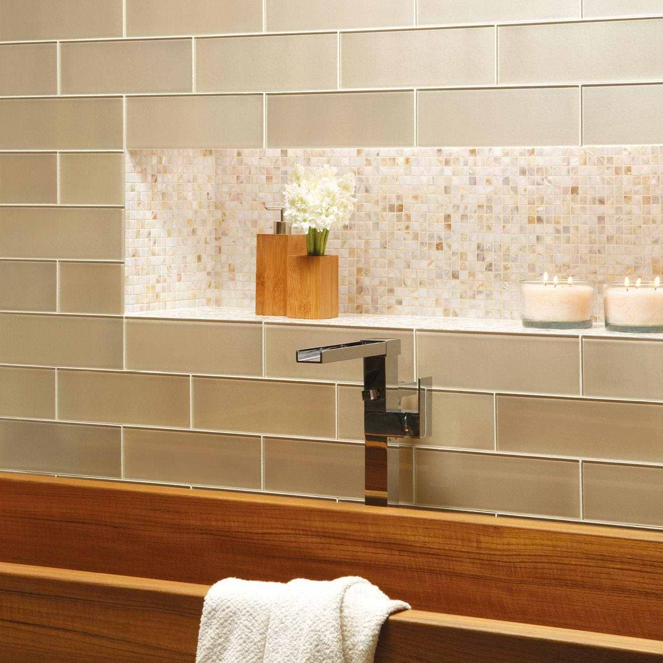Dionysus Metallic Glass 300 x 100mm - Hyperion Tiles