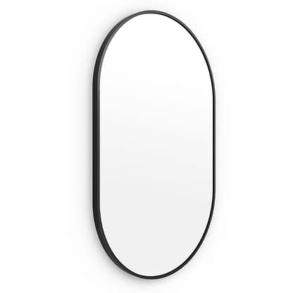 Origins Living Bathroom Mirrors 500 x 800 x 25mm Docklands Capsule Mirror Black