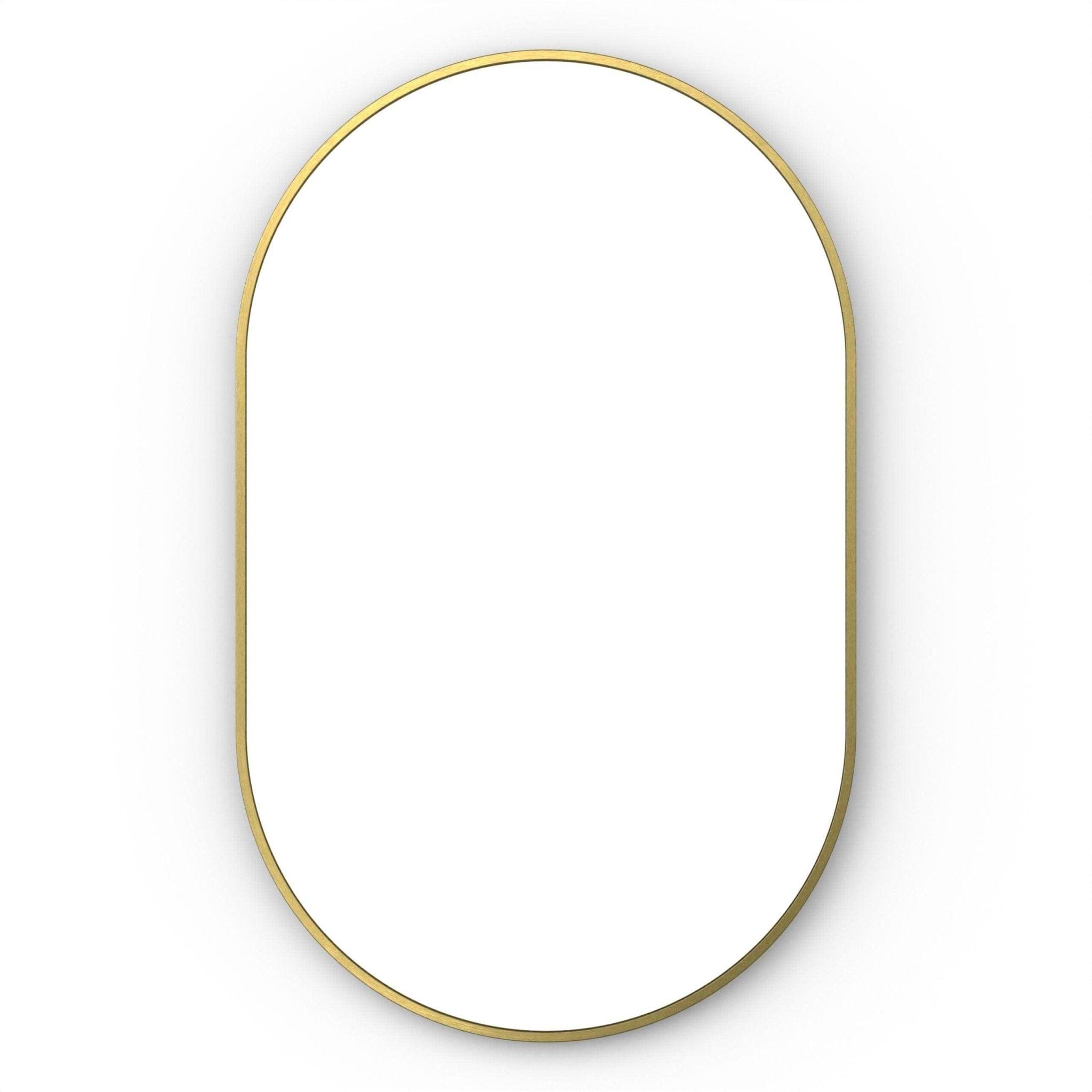Docklands Capsule Mirror Brushed Brass - Hyperion Tiles