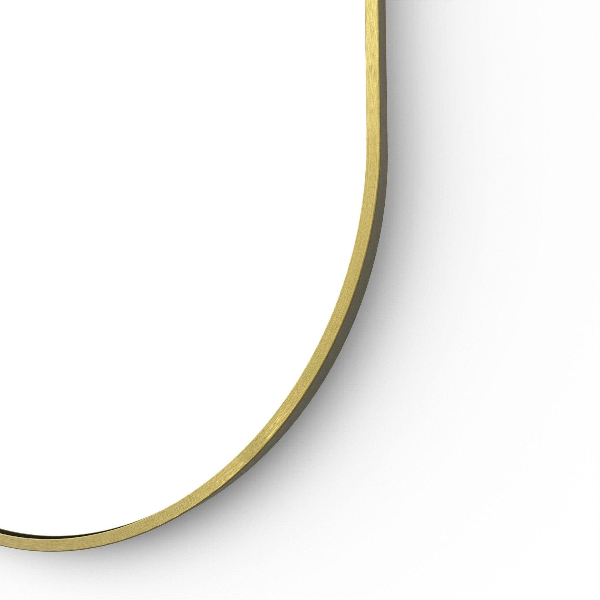 Docklands Capsule Mirror Brushed Brass - Hyperion Tiles