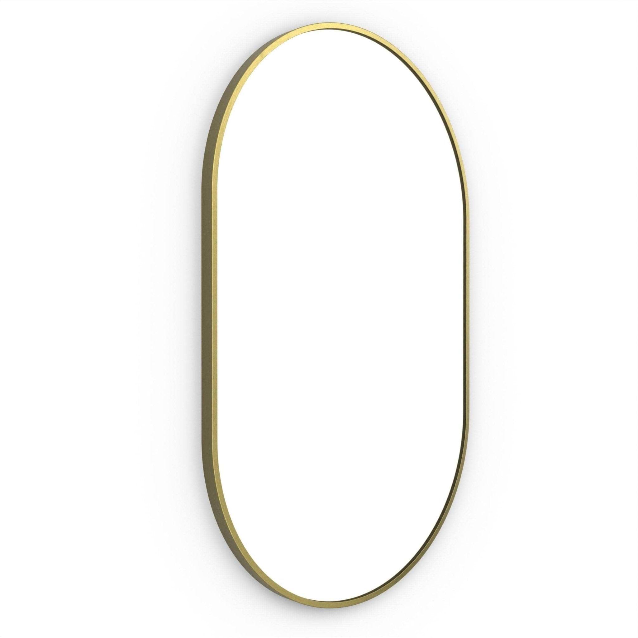 Docklands Capsule Mirror Brushed Brass - Hyperion Tiles