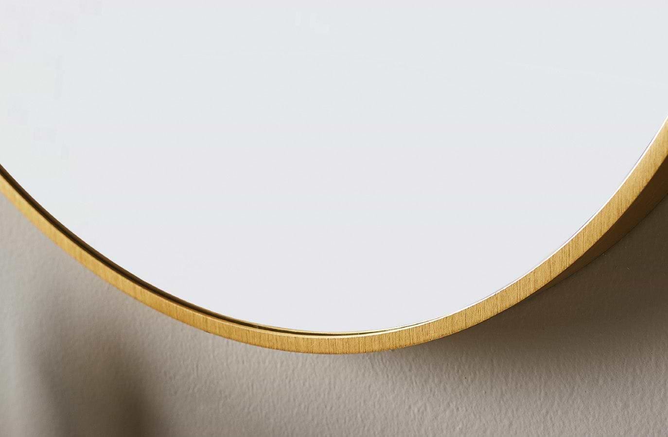 Docklands Round Mirror 60cm Brushed Brass - Hyperion Tiles