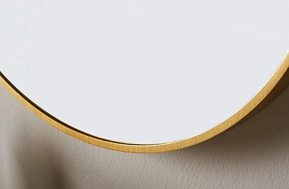 Docklands Round Mirror 60cm Brushed Brass - Hyperion Tiles