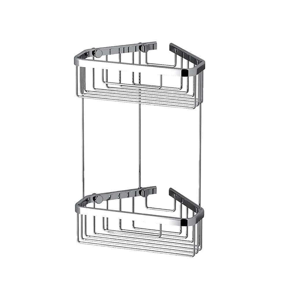 Double Corner Shower Basket Chrome - Hyperion Tiles
