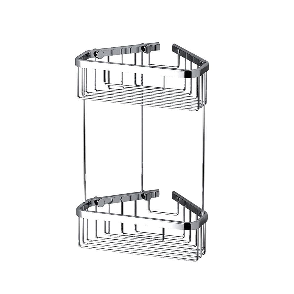 Double Corner Shower Basket Chrome - Hyperion Tiles