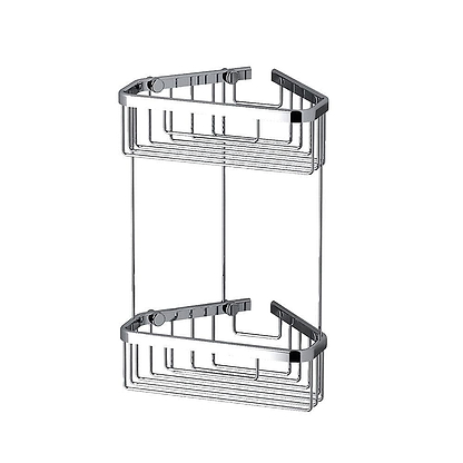 Double Corner Shower Basket Chrome - Hyperion Tiles